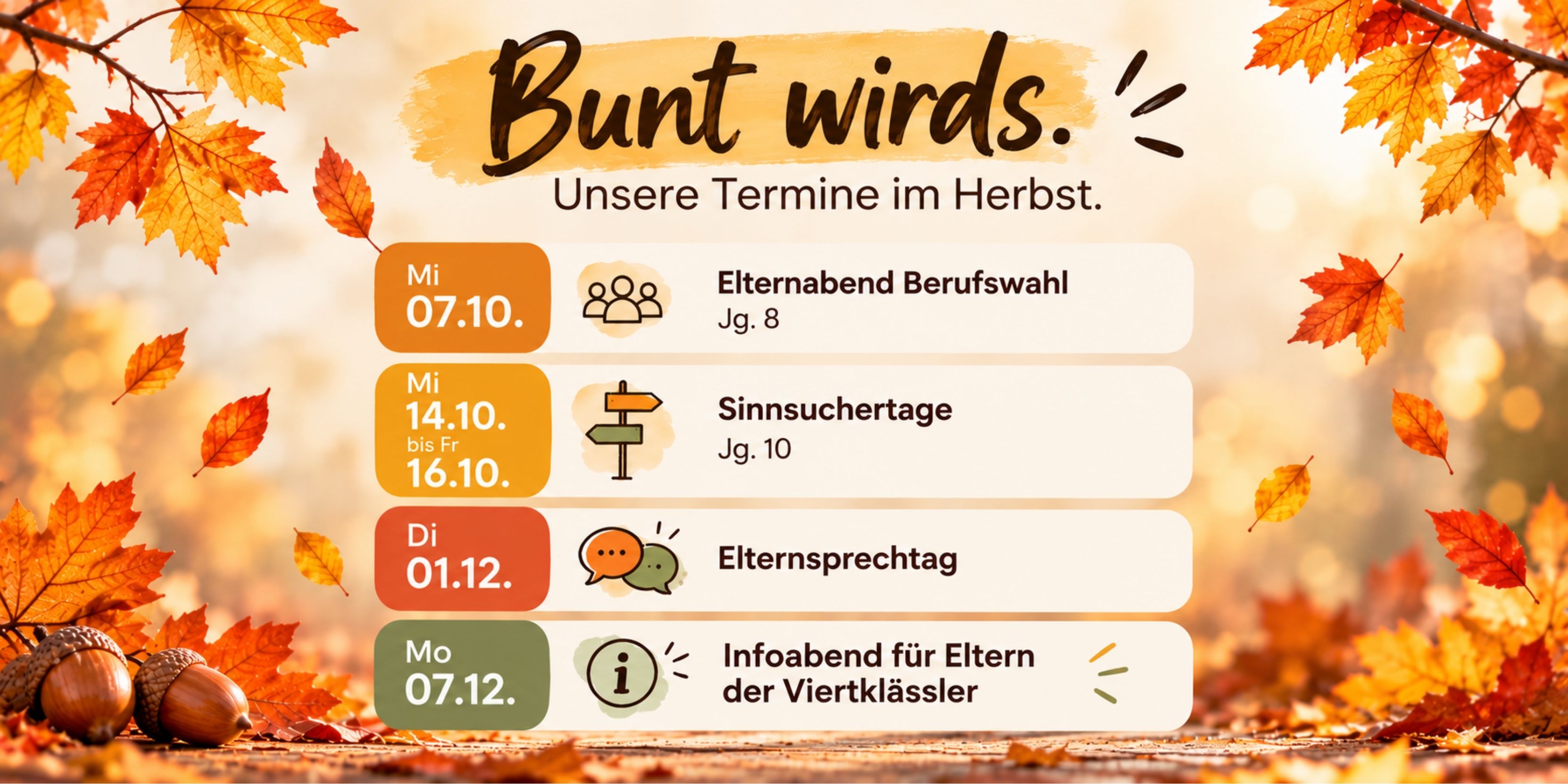 SH Bunt wird Termine im Herbst