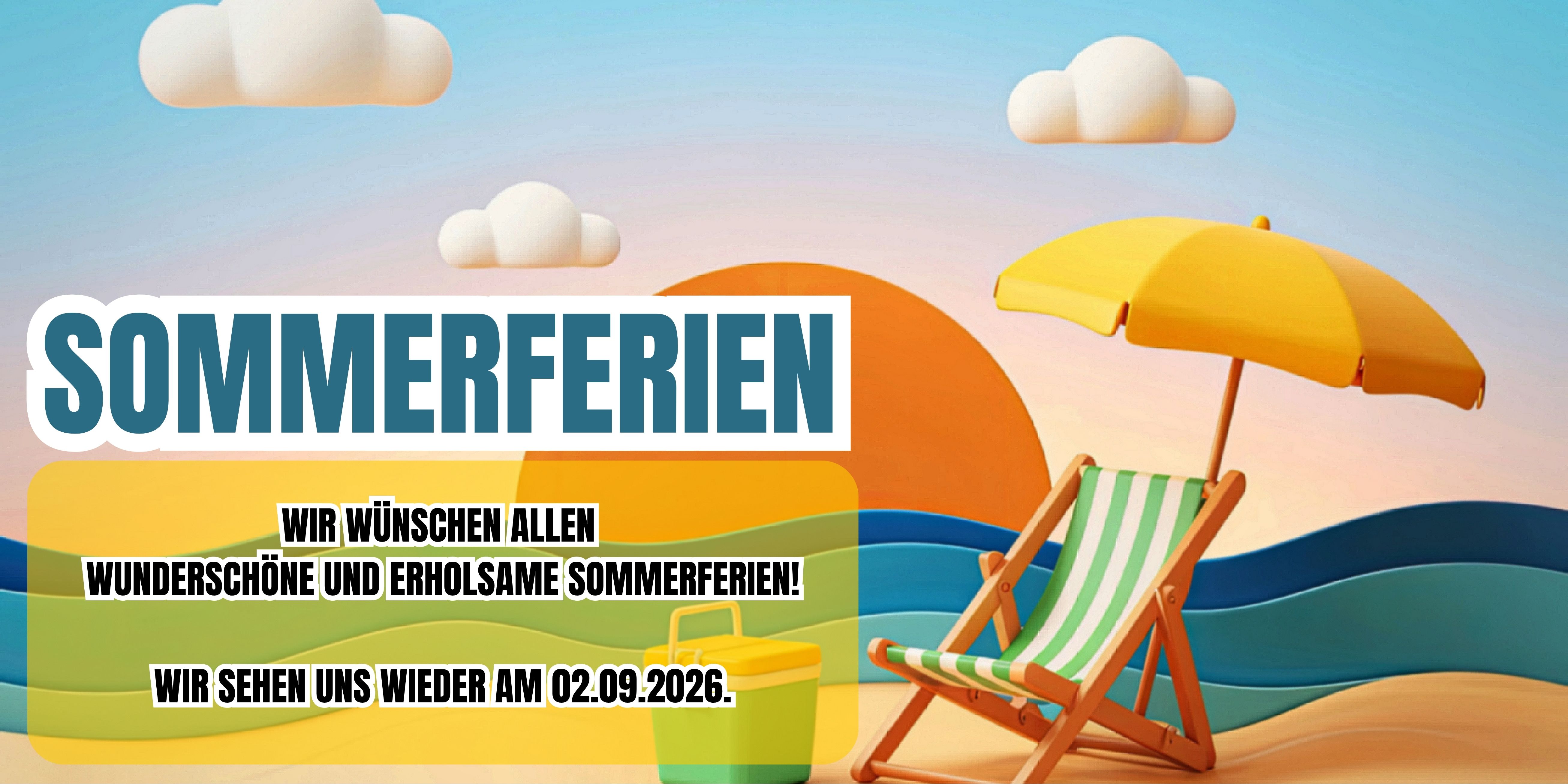 Starthinweis Sommerferien